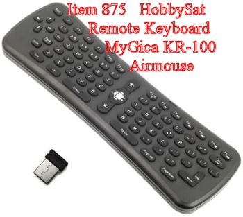 Keyboard and WiFi adapter - MyGica KR100 motion remote 2.4 GHz wireless keyboard Android air mouse for Android media players